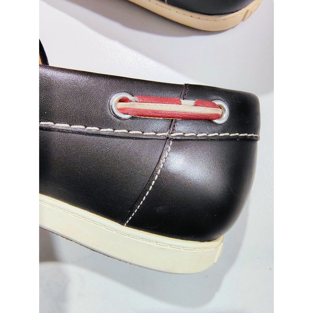 Bally Boat Shoes Loafers Mens Dark Brown Leather Deck Loafers Switzerland 8D - Picture 11 of 11